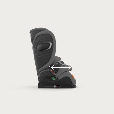 An image of the CYBEX Gold Pallas G i-Size Toddler Car Seat, highlighting the Secures your Child in Seconds feature.