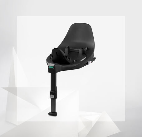 Sirona Z2 child seat base in black on a grey background.