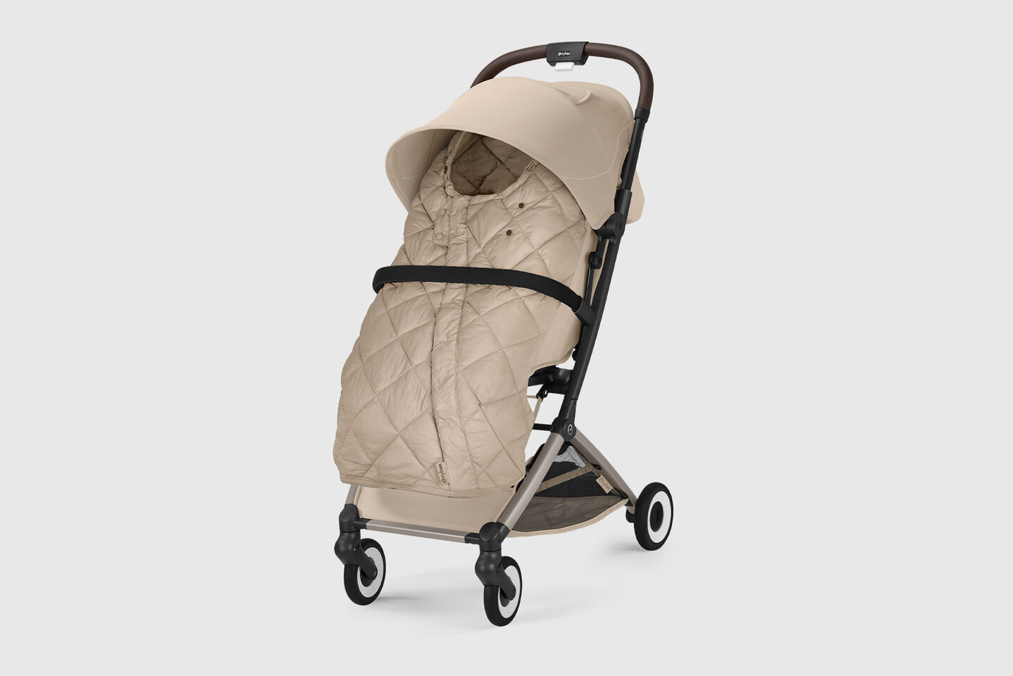 Produktbild eines Orfeo-Buggys mit angebrachtem Snogga 2.