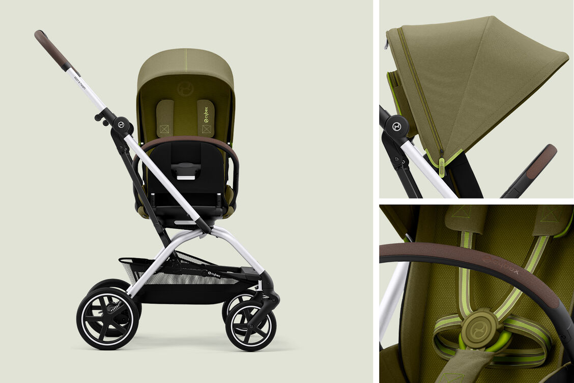 CYBEX Gold Eezy S Twist+2 Buggy Nature Green on Silver Frame