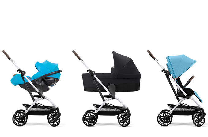 An image of the CYBEX Gold Eezy S Twist+2 2023 Buggy, highlighting the Travel System feature.