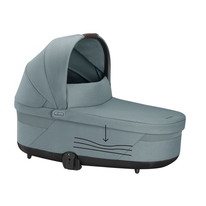 An image of the CYBEX Gold Cot S Lux Stroller, highlighting the Soft Foam Cushion feature.