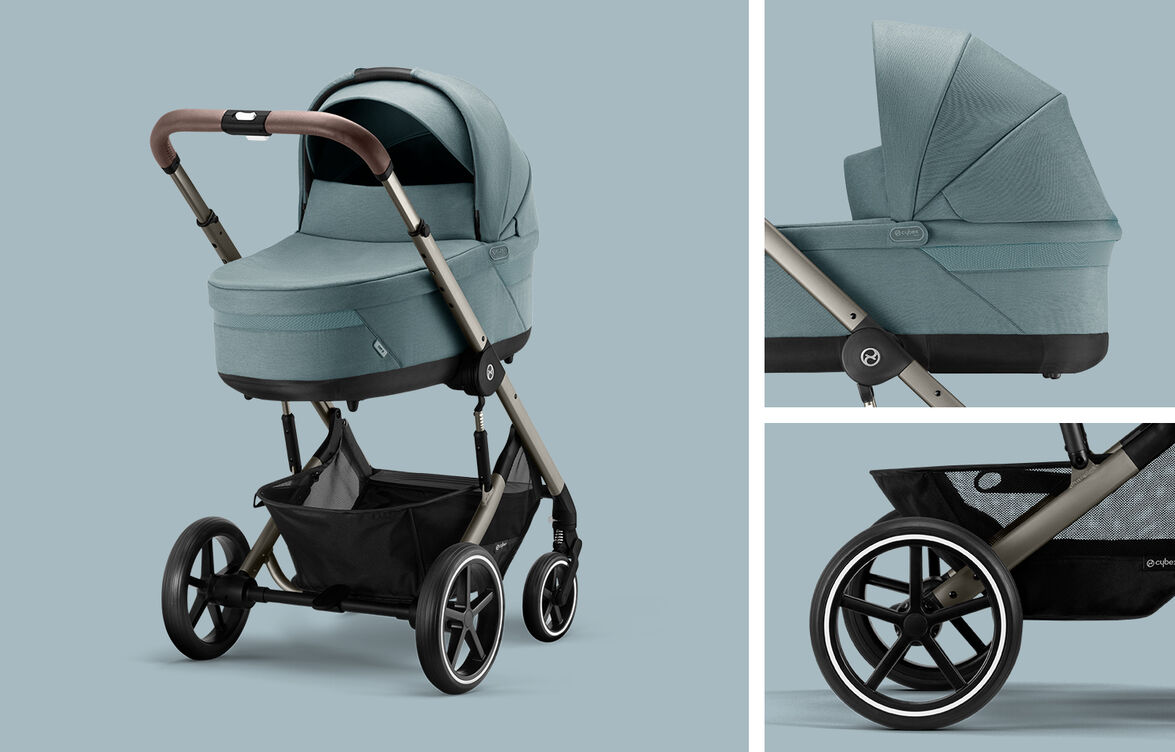 CYBEX Gold Balios S Lux Pushchair Sky Blue on Taupe Frame