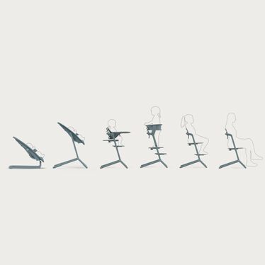 An image of the CYBEX Gold Lemo Chair Highchair, highlighting the From birth to 99 years feature.