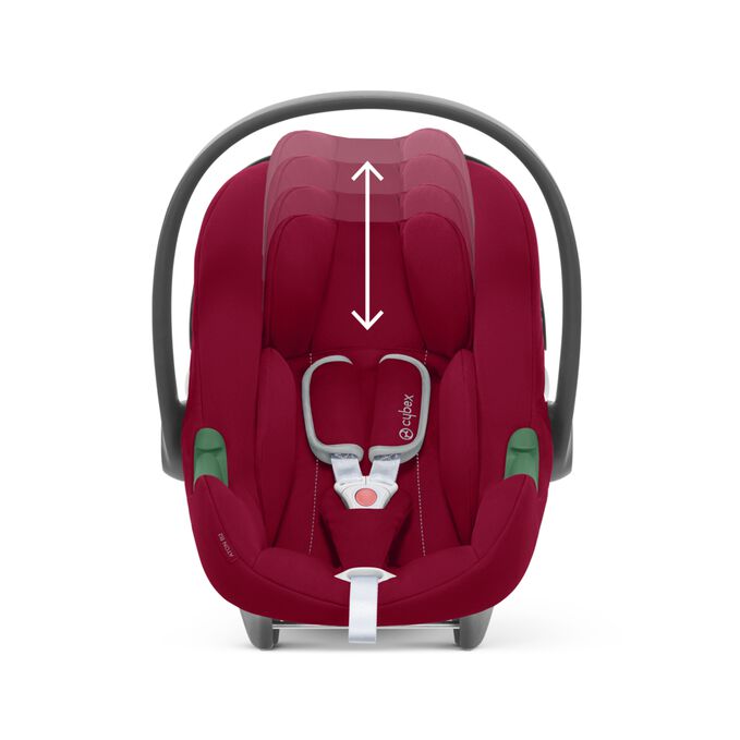 Ein Bild des CYBEX Silver Aton B2 i-Size Infant Car Seat, das das Merkmal Wächst mit Ihrem Kind in den ersten 24 Monaten hervorhebt.