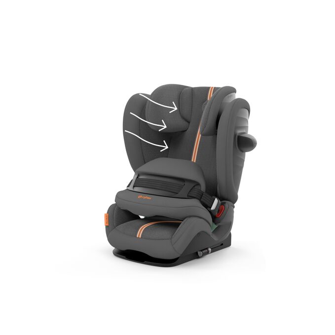 An image of the CYBEX Gold Pallas G i-Size Toddler Car Seat, highlighting the Optimal Breathability feature.