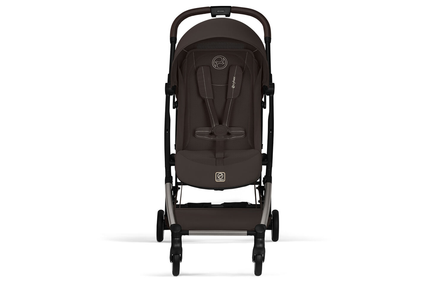 Cybex Orfeo kompakter Reisebuggy in Chocolate Brown in Frontansicht