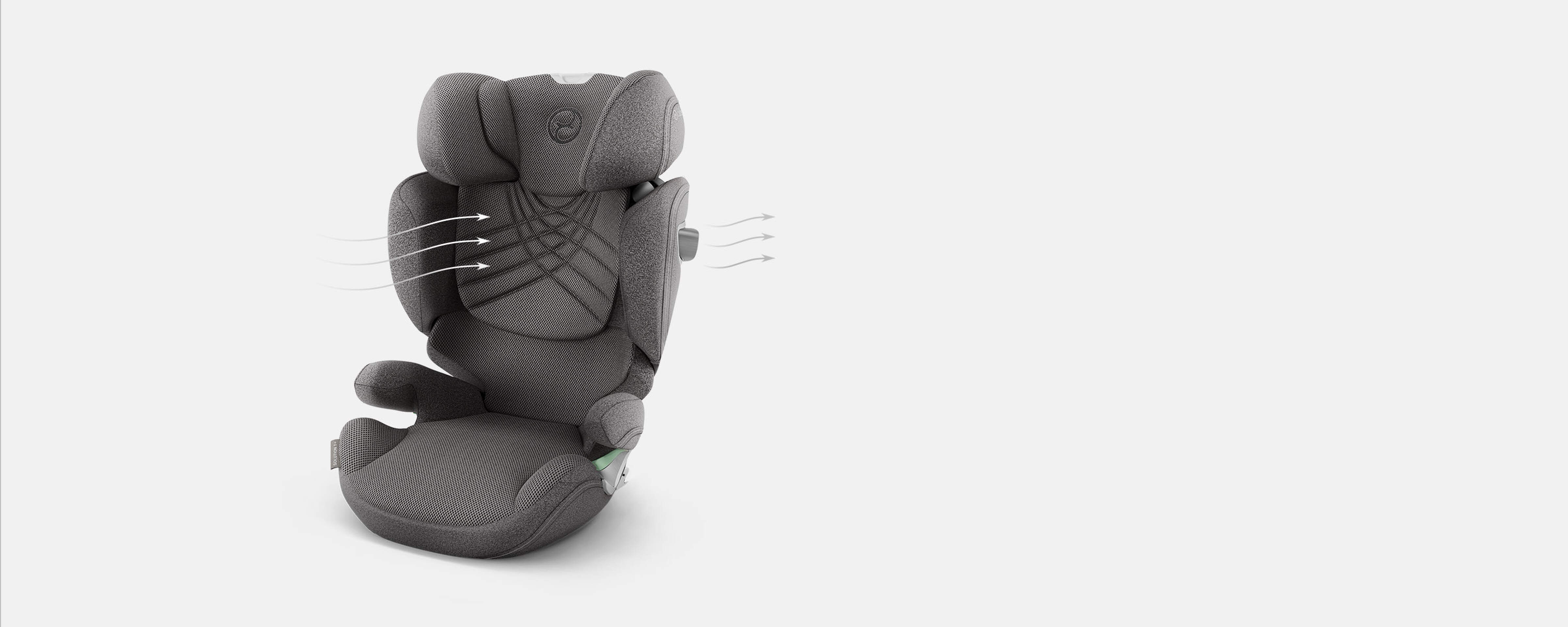 CYBEX Platinum Kindersitz Solution T i-Fix mit rundum Luftzirkulation für eine angenehme Temperatur