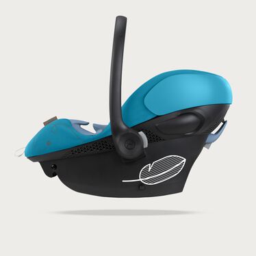 An image of the CYBEX Gold Aton G Swivel with Base Infant Car Seat, highlighting the Our Lightest Car Seat Yet feature.