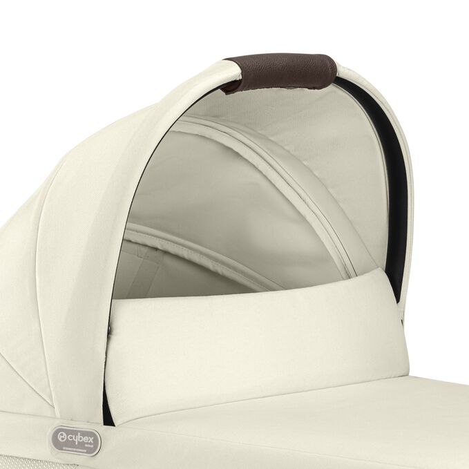 An image of the CYBEX Gold Gazelle S Cot Sibling Stroller, highlighting the Smooth and Easy to Carry feature.