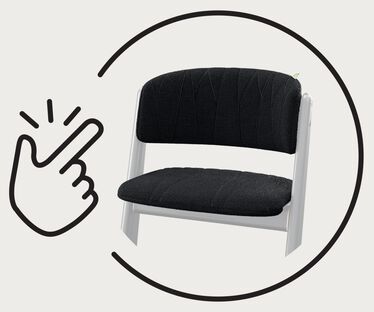 An image of the CYBEX Platinum Lemo Platinum Child Cushion Accessories for Home, highlighting the Immediate Attachment feature.