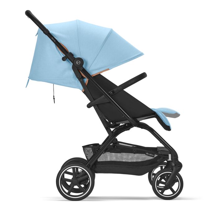 An image of the CYBEX Gold Eezy S Plus 2 Buggy, highlighting the Integrated Bumper Bar and Legrest feature.