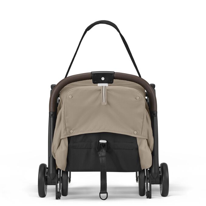 An image of the CYBEX Gold Orfeo Buggy, highlighting the Integrated Carry Strap feature.