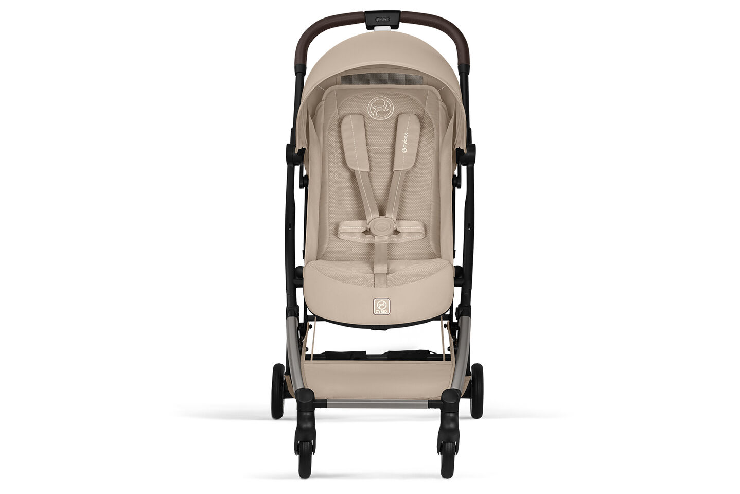 Cybex Orfeo kompakter Reisebuggy in Almond Beige in Frontansicht