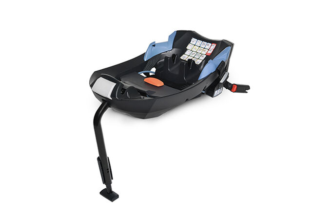 An image of the CYBEX Platinum Cloud Q with Base Infant Car Seat, highlighting the Load Leg Base feature.