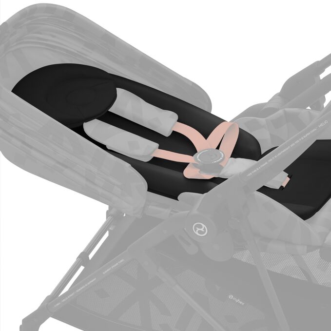 Ein Bild des CYBEX Gold Melio Street Stroller, das das Merkmal Newborn Nest hervorhebt.