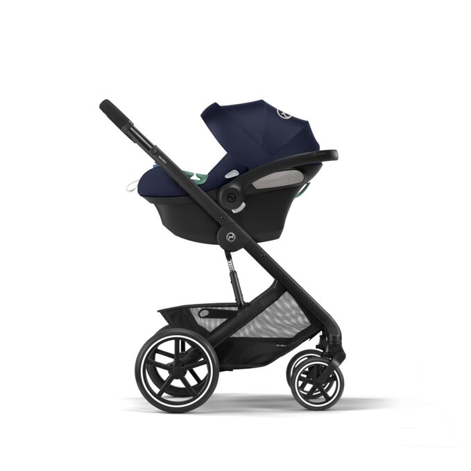 An image of the CYBEX Gold Aton S2 i-Size Infant Car Seat, highlighting the Travel System feature.