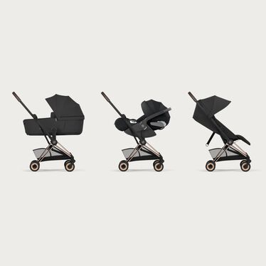 Imagen del CYBEX Platinum Coya Buggy que destaca la característica Con Travel System.