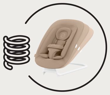 An image of the CYBEX Gold Gold Bouncer Stand Accessories for Home, highlighting the Bouncing feature.