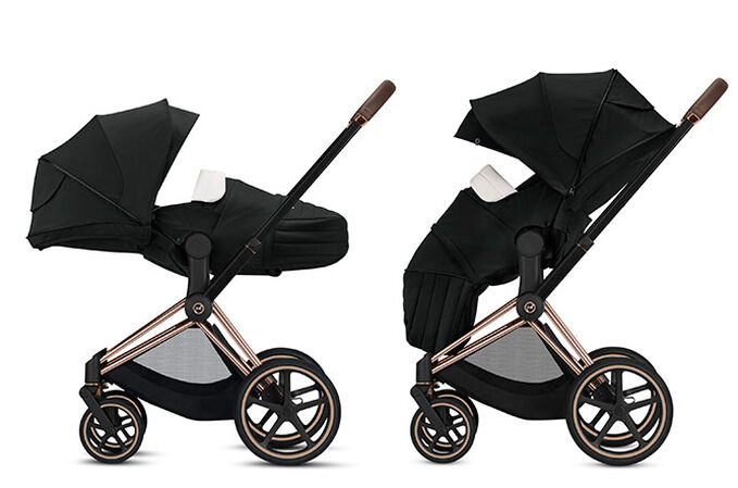 Immagine del CYBEX Platinum Lite Cot 1 Stroller che mette in risalto la caratteristica Navicella Lite Cot 2-in-1.