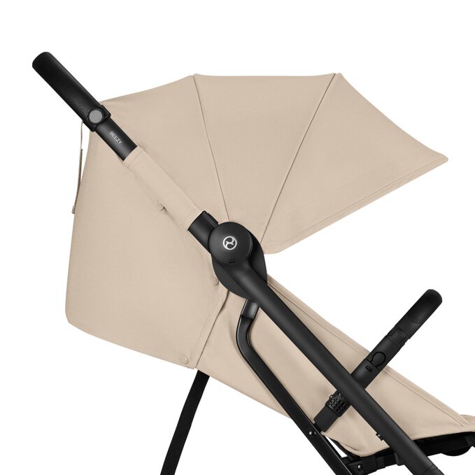 An image of the CYBEX Gold Beezy Buggy, highlighting the XL UPF 50+ Sun Canopy feature.