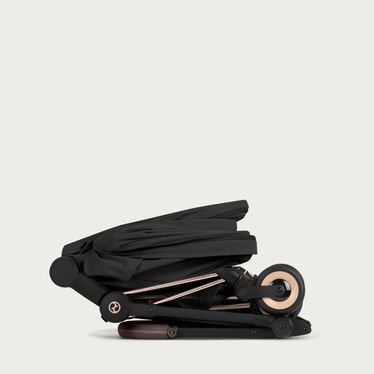 Imagen del CYBEX Platinum Coya with Cot Stroller que destaca la característica Folds Compact with Cot on Frame.