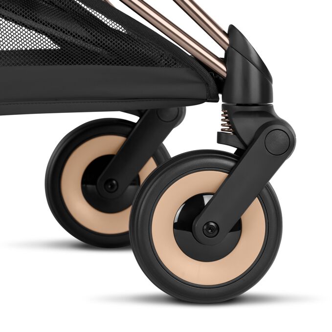 Afbeelding van de CYBEX Platinum Coya Buggy, met de nadruk op de functie Front wheel suspension.