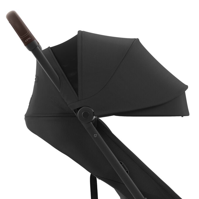 An image of the CYBEX Platinum Coya Buggy, highlighting the Sun Canopy with Mesh Section feature.