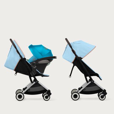 An image of the CYBEX Gold Orfeo Buggy, highlighting the Travel System Ready feature.