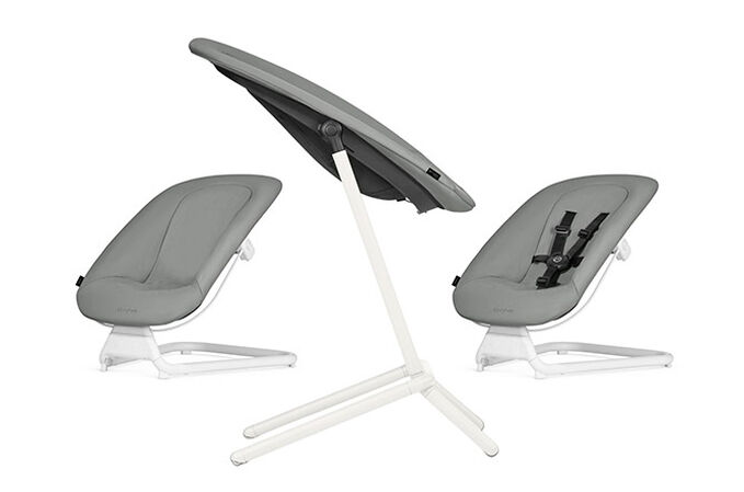 Ein Bild des CYBEX Gold Lemo Bouncer Bouncer, das das Merkmal 3-in-1 hervorhebt.