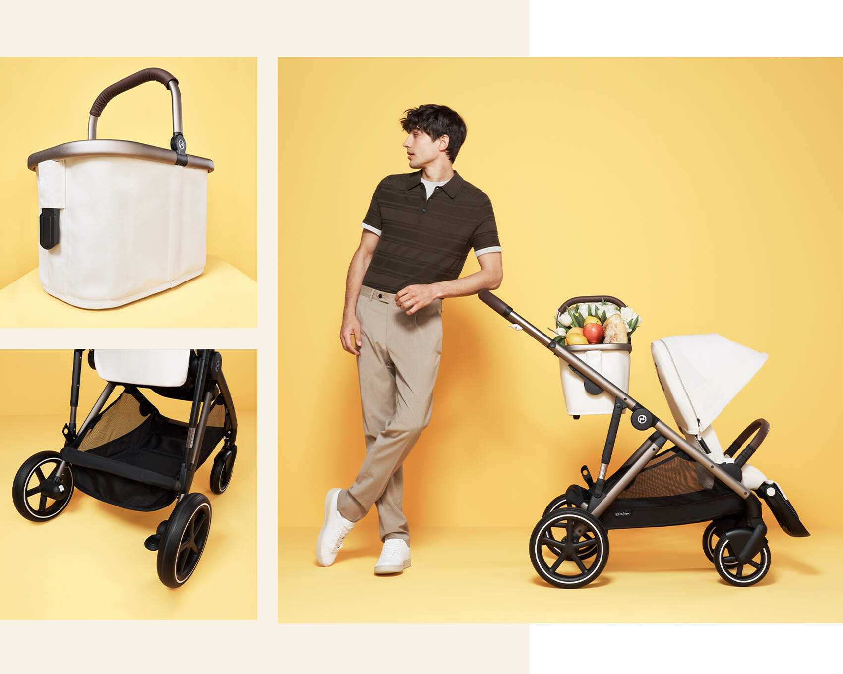 CYBEX Gold Balios S Lux Kinderwagen mit ergonomischer, flacher Liegeposition