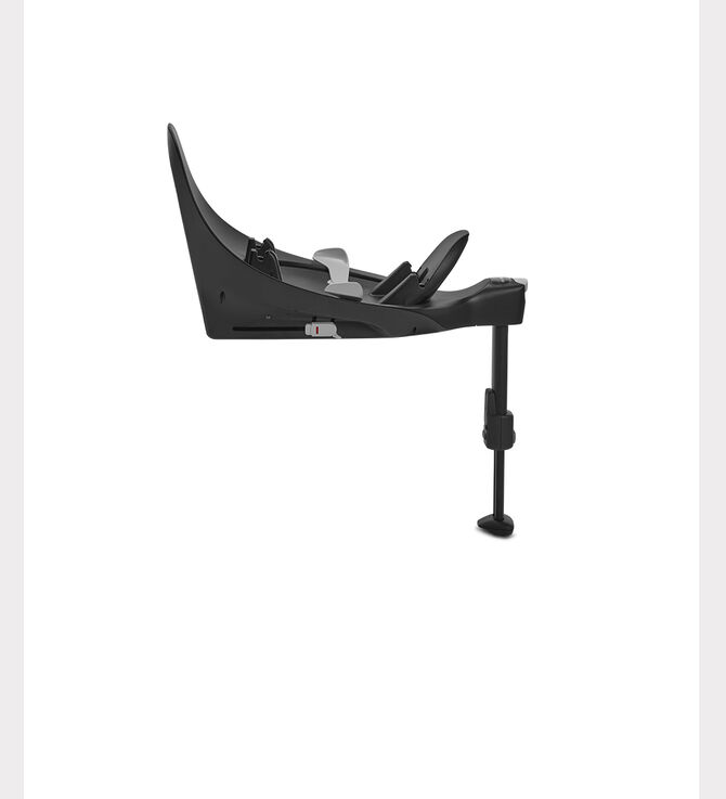 Side view of the Cloud Z2 car seat base in black.