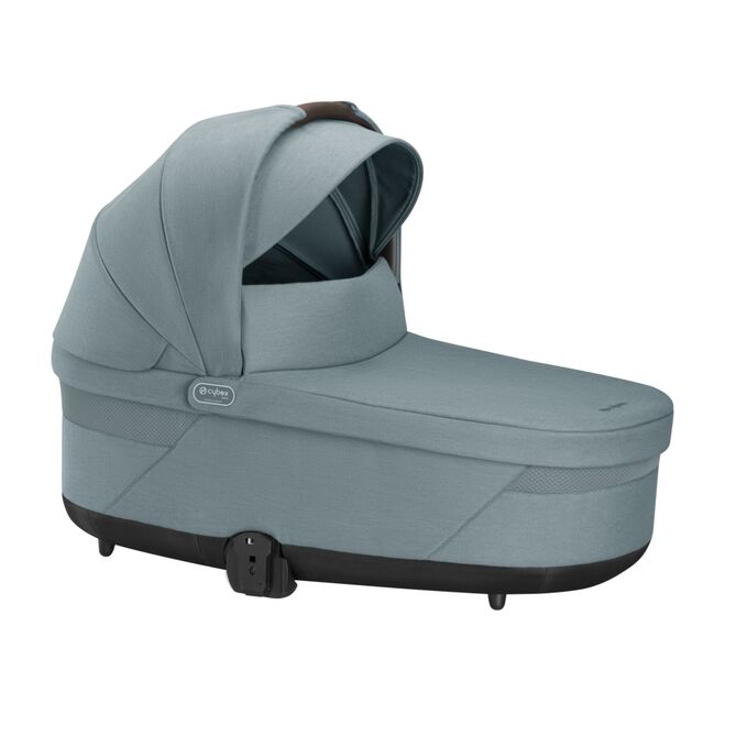 An image of the CYBEX Gold Cot S Lux Stroller, highlighting the UPF 50+ XXL Sun Canopy feature.
