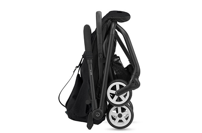 An image of the CYBEX Gold Eezy S 2 Buggy, highlighting the One-hand compact fold feature.
