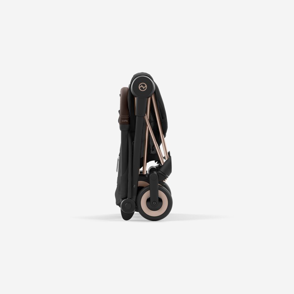 An image of the CYBEX Platinum Coya (2025) Buggy, highlighting the Hand Luggage Compatible feature.