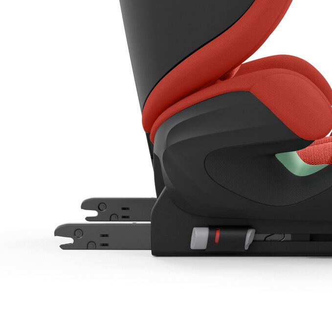 An image of the CYBEX Gold Solution G i-Fix Child Car Seat, highlighting the Safe and Effortless Installation feature.