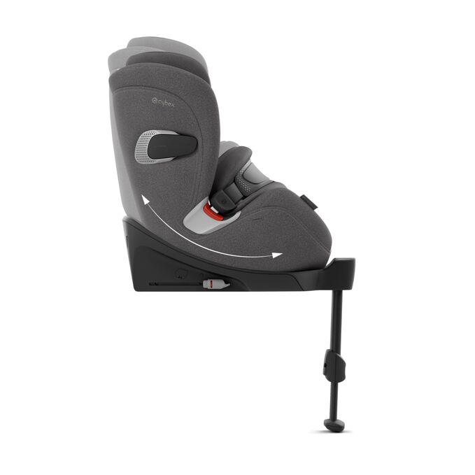 Afbeelding van de CYBEX Platinum Anoris T2 i-Size Toddler Car Seat, met de nadruk op de functie Perfecte slaappositie.