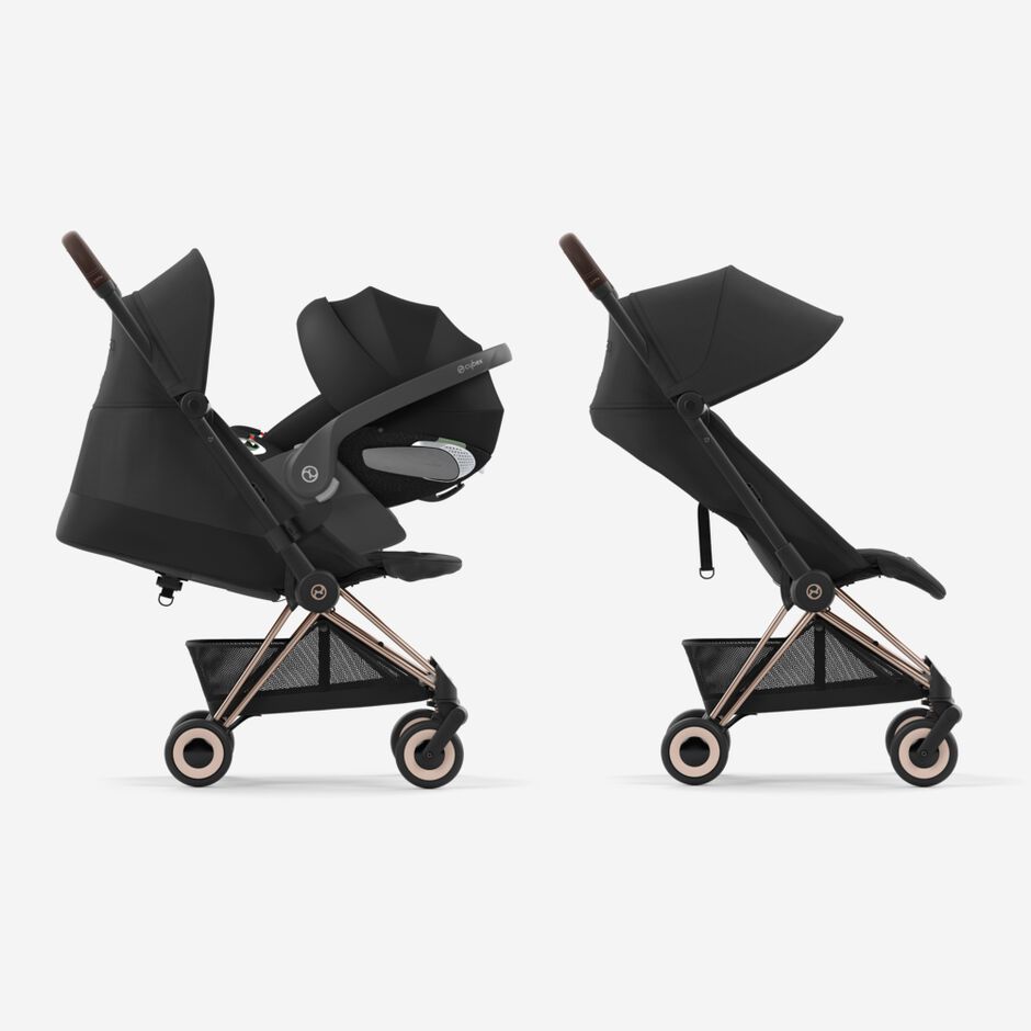 An image of the CYBEX Platinum Coya (2025) Buggy, highlighting the Travel System Ready feature.