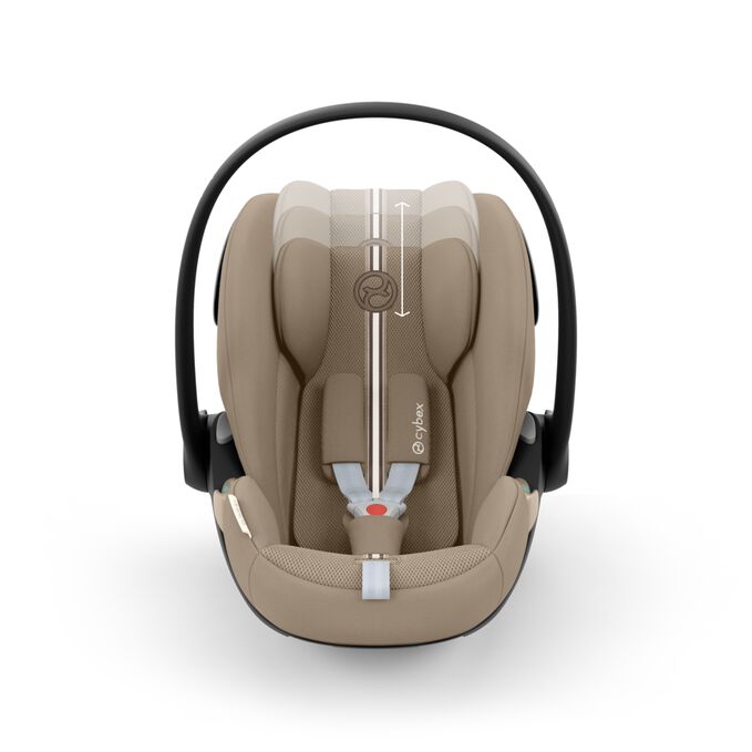 An image of the CYBEX Gold Cloud G i-Size Infant Car Seat, highlighting the Grows with your child feature.