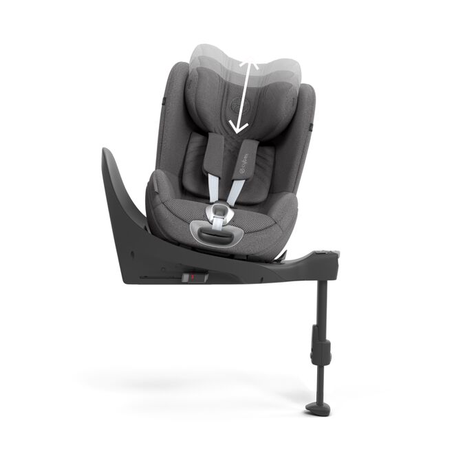 An image of the CYBEX Platinum Sirona T i-Size Toddler Car Seat, highlighting the Grows with your child feature.