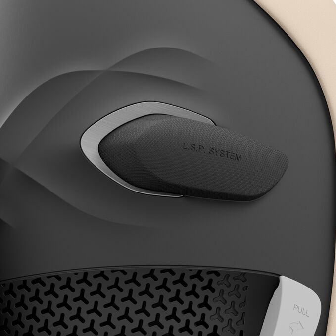 An image of the CYBEX Gold Callisto G 360 Child Car Seat, highlighting the Linear Side Impact Protection System feature.