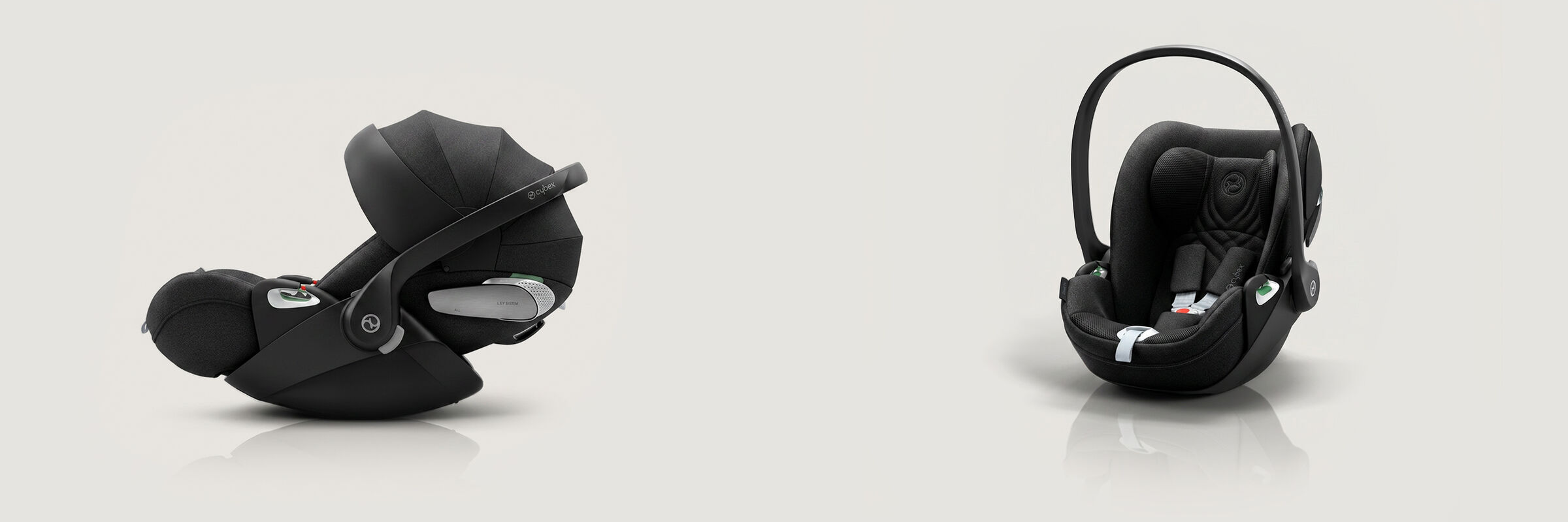 Two Cloud T car seats in Seopia Black.