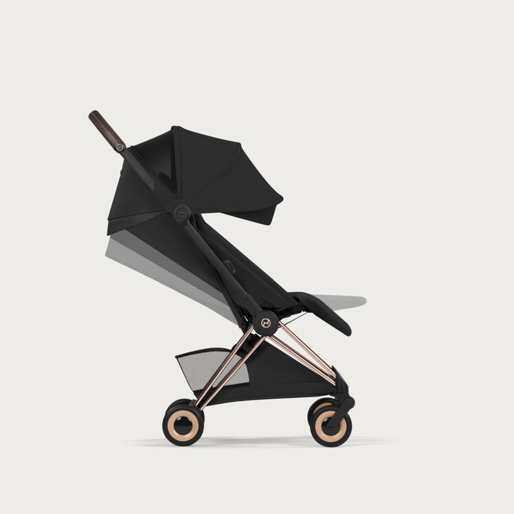 CYBEX Coya 2 Style Collection ergonomic near-flat backrest recline.