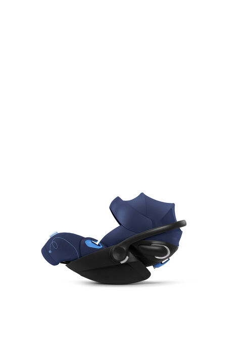 Dark blue infant car seat with black base, featured during Black Week.
