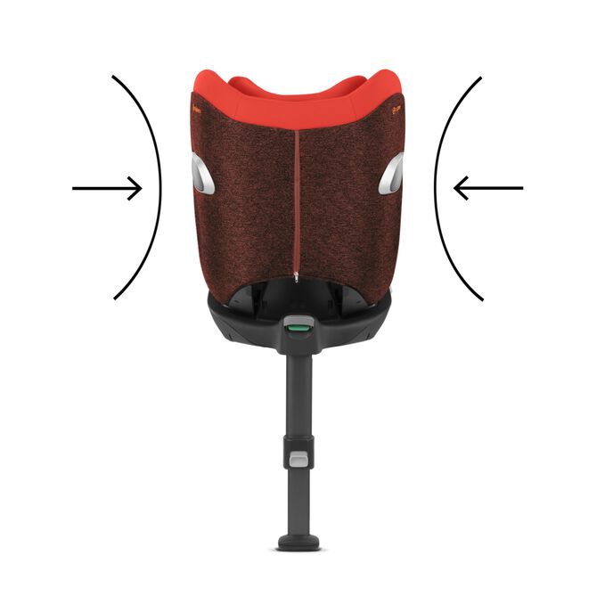 An image of the CYBEX Platinum Sirona Z i-Size Toddler Car Seat, highlighting the Energy absorbing shell feature.