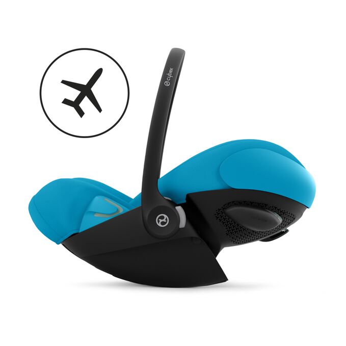 An image of the CYBEX Gold Cloud G i-Size Infant Car Seat, highlighting the Ready for take-off feature.