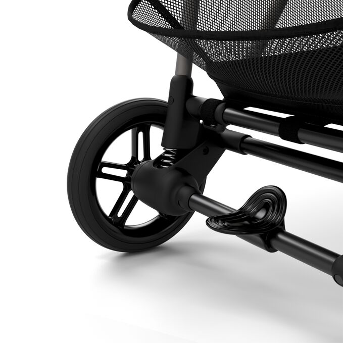 An image of the CYBEX Gold Melio 2023 Stroller, highlighting the Smooth Suspension feature.