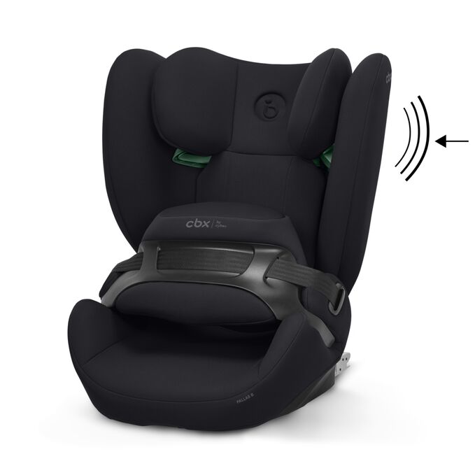 Image du CBX by CYBEX Pallas B i-Size Toddler Car Seat, mettant en avant la fonctionnalité Réduit les forces d’impact latérales.
