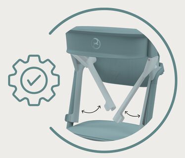 An image of the CYBEX Gold Lemo Training Tower Accessories for Home, highlighting the One-Hand Installation feature.