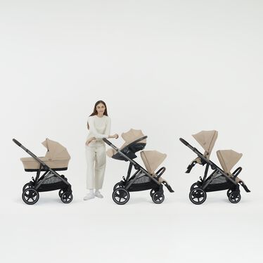 An image of the CYBEX Gold Gazelle S Sibling Stroller, highlighting the 20+ Configurations feature.
